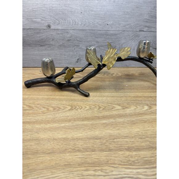 Michael Aram Butterfly Ginkgo Candle-Holder Centerpiece Bronze Nickel - Picture 6 of 15